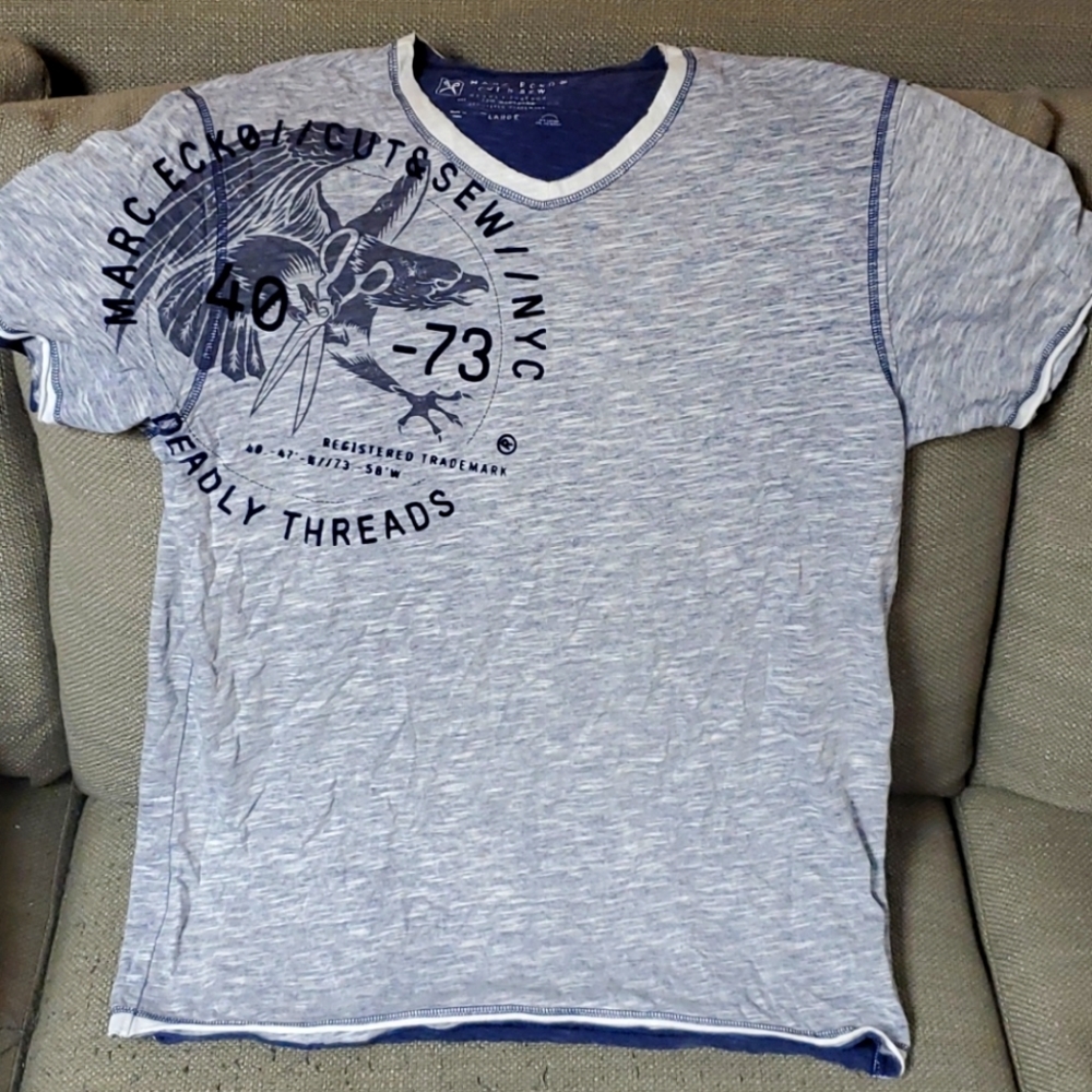 Men's navy blue and white